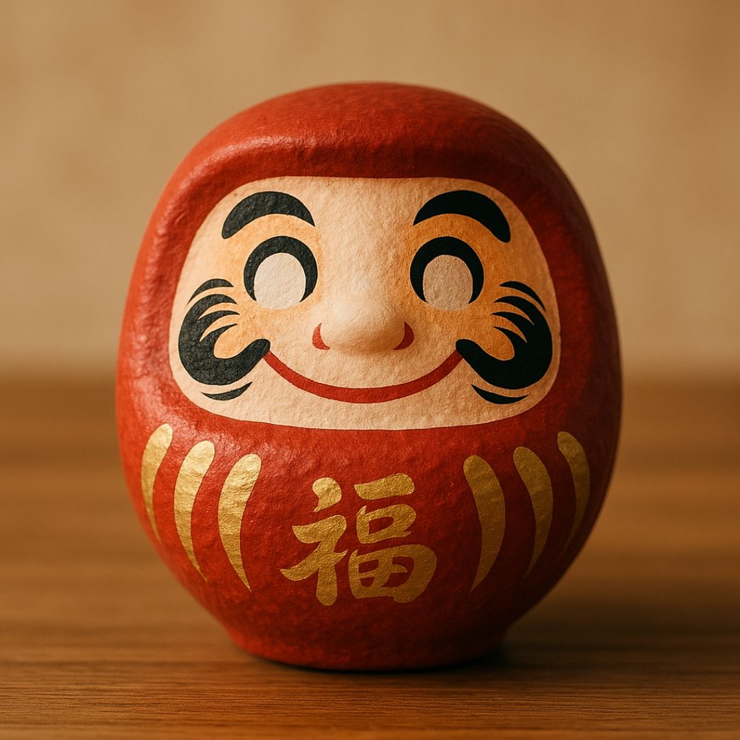 Traditional Japanese Daruma doll used for goal-setting and motivation